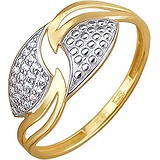 Женское золотое кольцо с куб. циркониями, 1615707