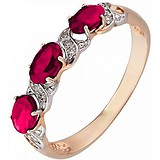 Женское золотое кольцо с бриллиантами и рубинами, 1639771
