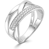 Женское серебряное кольцо с куб. циркониями, 1651803