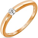 Золотое обручальное кольцо с бриллиантом, 1663835