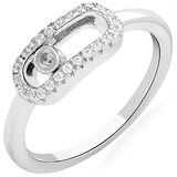 Женское серебряное кольцо с куб. циркониями, 1664859