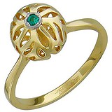 Женское золотое кольцо с изумрудом, 1666651
