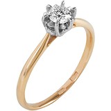 Золотое кольцо с бриллиантом, 1672795