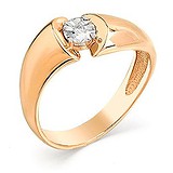 Золотое кольцо с бриллиантом, 1713755