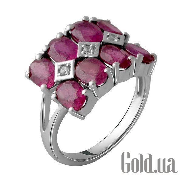 

Женские кольца Fresh Jewelry, Женское серебряное кольцо с рубинами и куб. циркониями, 18.5