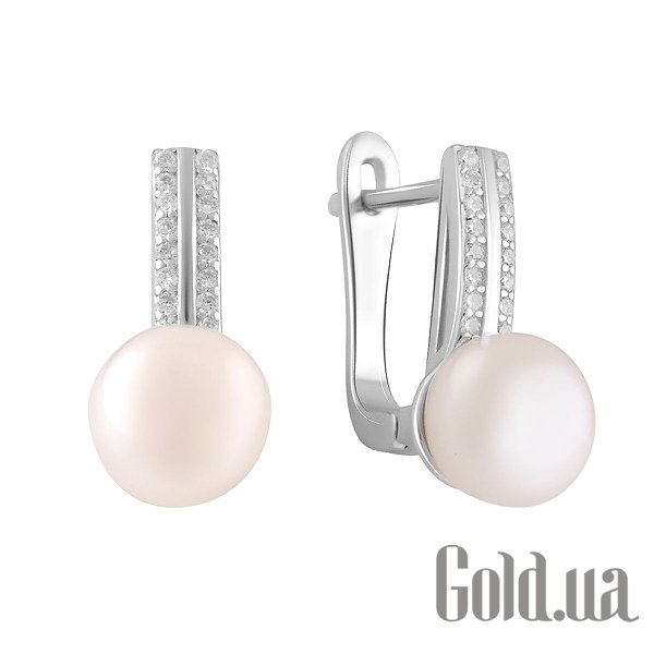 

Серьги Fresh Jewelry, Серебряные серьги с куб. циркониями и культив. жемчугом