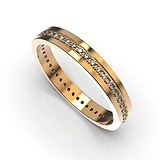 Золотое обручальное кольцо с бриллиантами, 1768795
