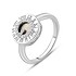 Женское серебряное кольцо с куб. циркониями и перламутром - фото 1