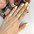 Женское серебряное кольцо с куб. циркониями и перламутром - фото 2
