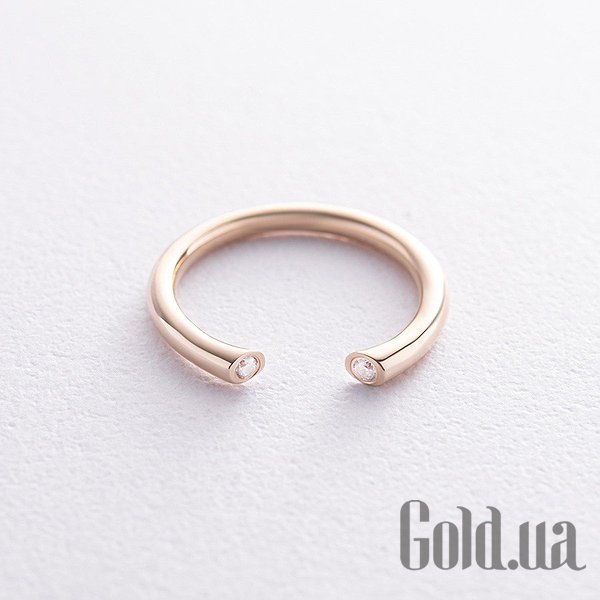 

Кольцо Украина, Женское золотое кольцо с куб. циркониями, 16.5