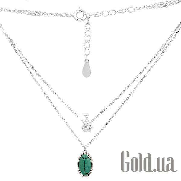 

Женские колье Fresh Jewelry, Серебряное колье с бирюзой, 45