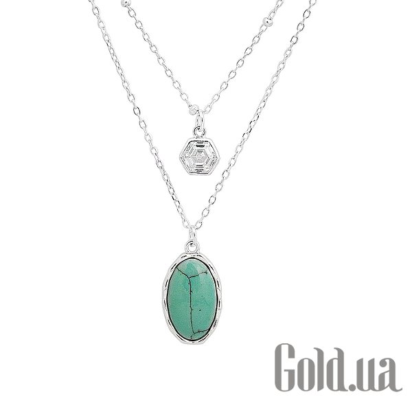 Жіночі кольє Fresh Jewelry Срібне кольє з бірюзою, 45