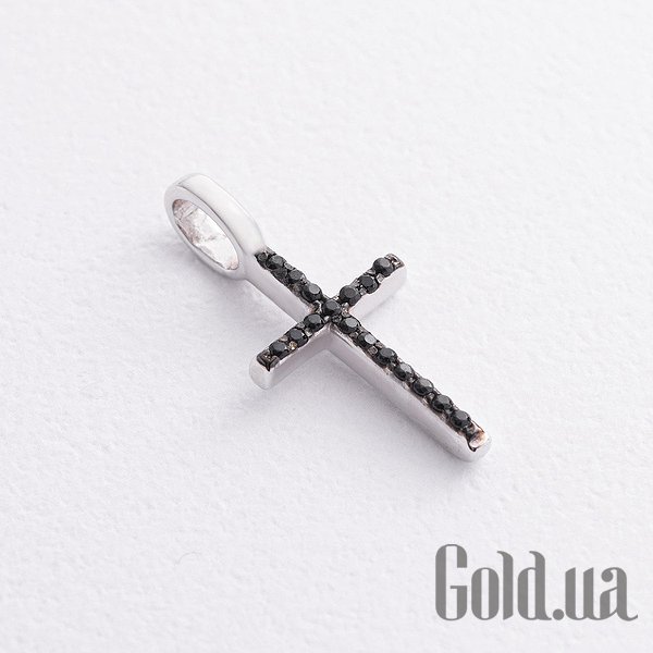 

Кулон-крестик Украина, Серебряный кулон с куб. циркониями