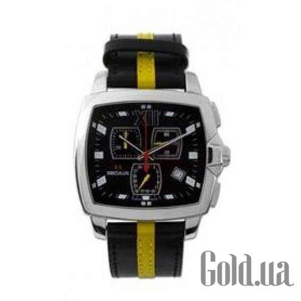 Купить Seculus Мужские часы 4480.1.816 black, ss, black yellow leather