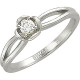 Золотое кольцо с бриллиантом, 1605212