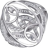 Женское серебряное кольцо с куб. циркониями, 1614428