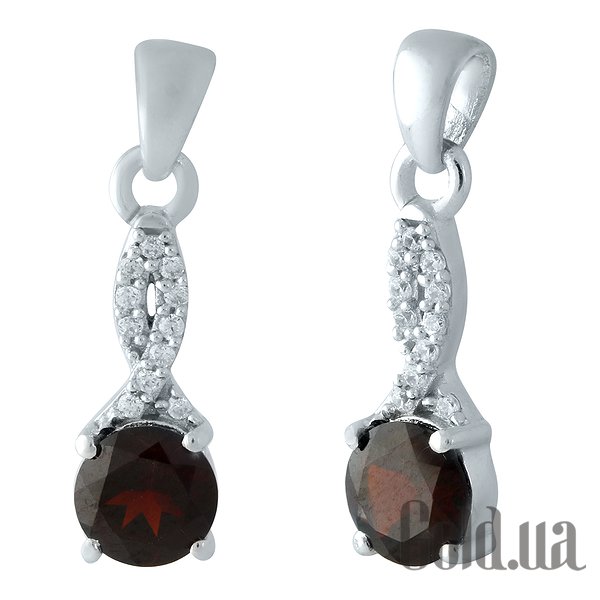 

Женские кулоны Fresh Jewelry, Серебряный кулон с гранатом и куб. циркониями