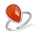 Женское серебряное кольцо с карнеолом - фото 1