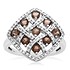 Женское серебряное кольцо с кварцем и куб. циркониями - фото 2