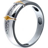 Золотое обручальное кольцо с бриллиантами, 1673052