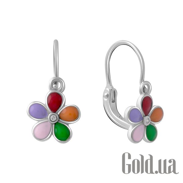 

Серьги Fresh Jewelry, Серебряные серьги с куб. циркониями и эмалью