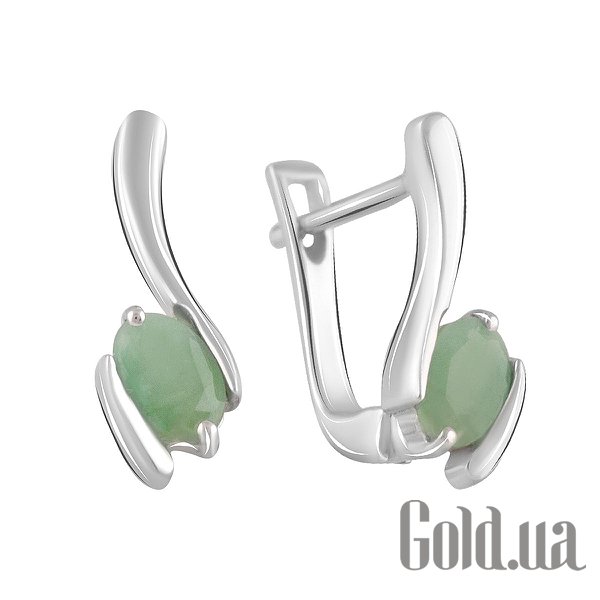 

Серьги Fresh Jewelry, Серебряные серьги с изумрудами