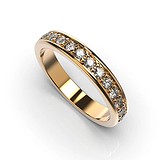 Золотое обручальное кольцо с бриллиантами, 1773148