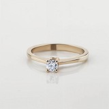 Золотое кольцо с бриллиантом, 1795420