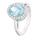Женское серебряное кольцо с куб. циркониями, 273244
