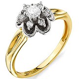 Женское золотое кольцо с бриллиантами, 1554013