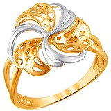 Женское серебряное кольцо в позолоте, 1607261