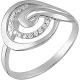 Женское серебряное кольцо с куб. циркониями, 1613917