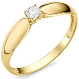 Золотое кольцо с бриллиантом, 1617757