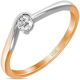 Золотое кольцо с бриллиантом, 1624669