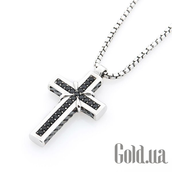 

Кулон-крестик Zancan, Серебряный кулон с цепочкой со шпинелями