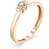 Золотое кольцо с бриллиантом, 1636701