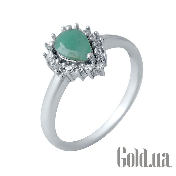 

Женские кольца Fresh Jewelry, Женское серебряное кольцо с куб. циркониями и изумрудом, 16