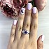 Женское серебряное кольцо с куб. циркониями и александритом - фото 2
