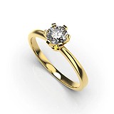 Золотое кольцо с бриллиантом, 1768285