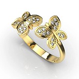 Женское золотое кольцо с бриллиантами, 1768797