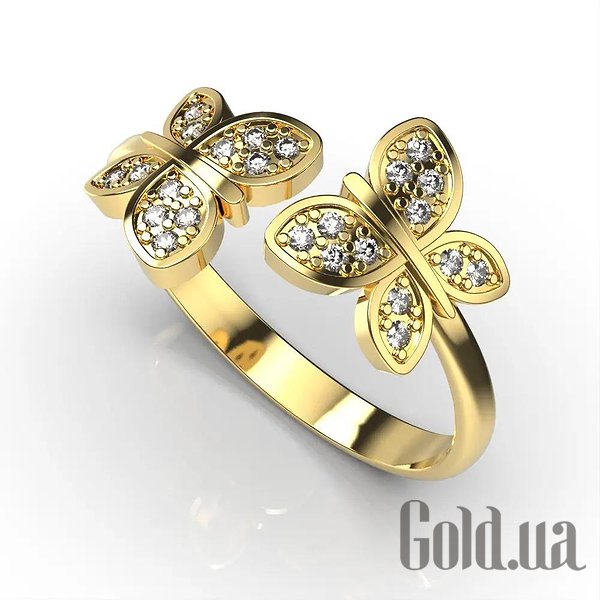 

Кольцо Украина, Женское золотое кольцо с бриллиантами, 16.5