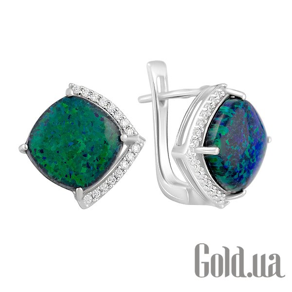 

Серьги Fresh Jewelry, Серебряные серьги с куб. циркониями и опалами