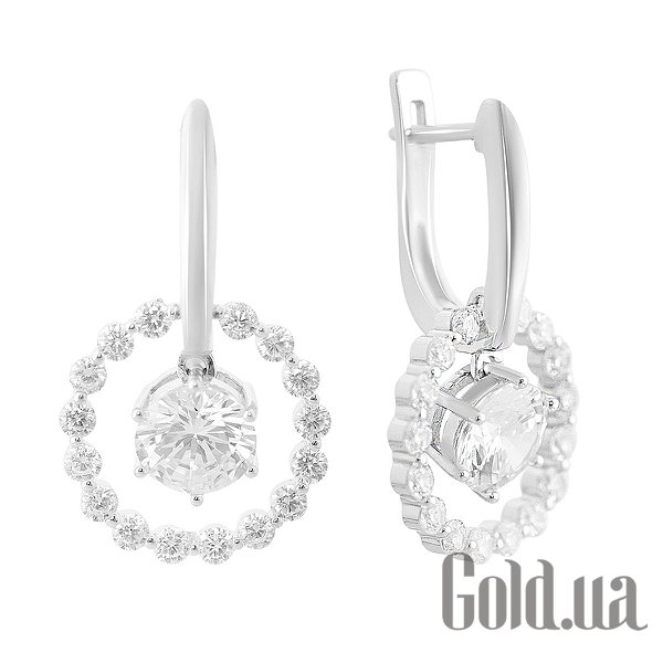 

Серьги с подвесками Fresh Jewelry, Серебряные серьги с куб. циркониями