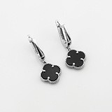 Серебряные серьги с ониксами, 1796189