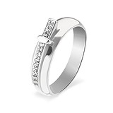Женское серебряное кольцо с куб. циркониями, 1515358