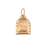 Золотой кулон "Икона Божьей Матери", 1534046