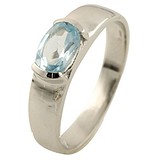 Женское серебряное кольцо с топазом, 1604958