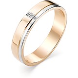 Золотое обручальное кольцо с бриллиантами, 1612382