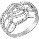 Женское серебряное кольцо с куб. циркониями, 1613918