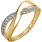 Женское золотое кольцо с куб. циркониями, 1615710